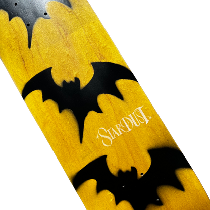 Stardust Tri-Bat Wanderlust Deck 048 8.5" (Full Cut) Yellow Veneer / Flat Black / White