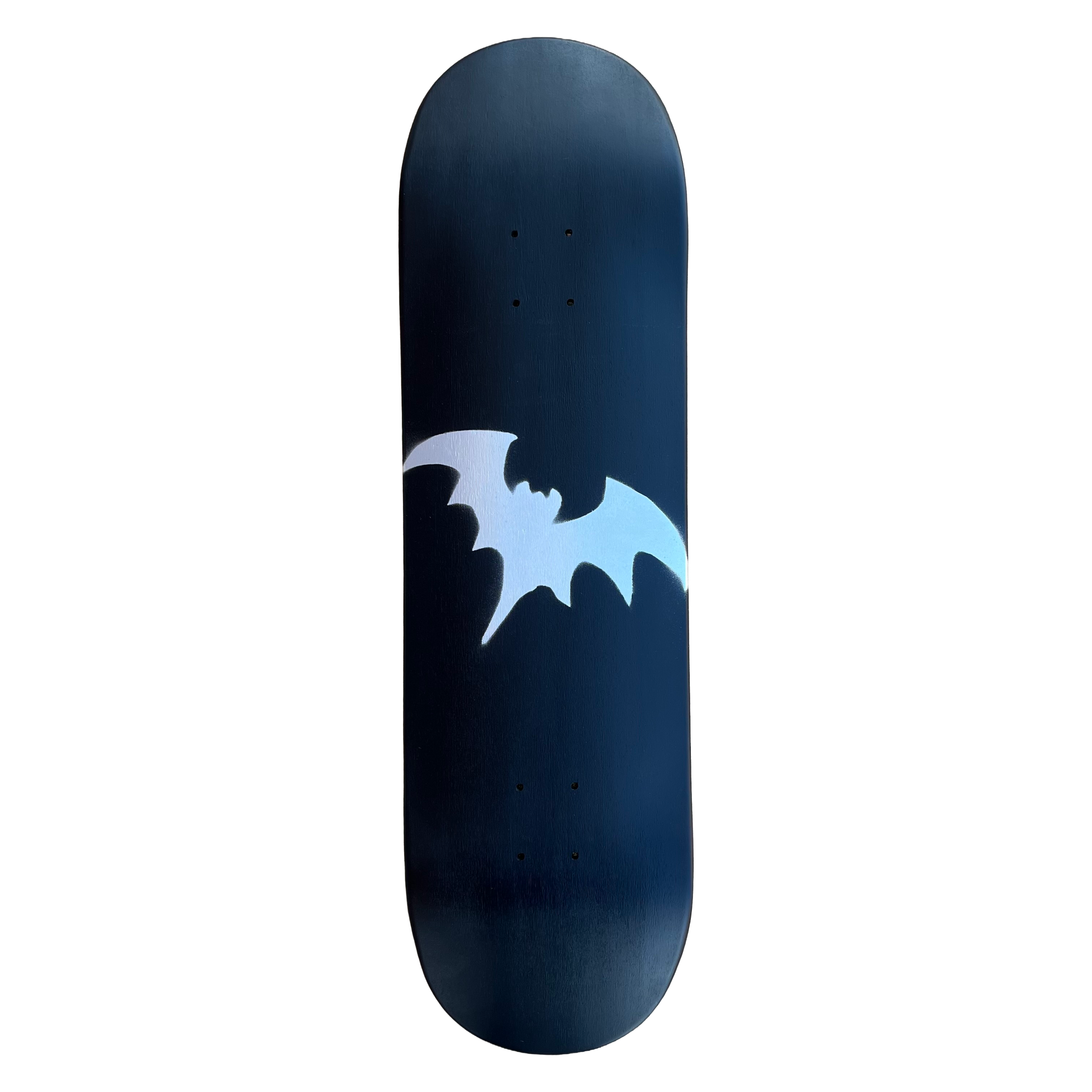 Stardust Matte Black / Metallic Silver Bat Deck 041 8.75" (Standard Cut)