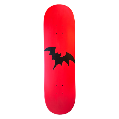 Stardust Full Bright Red / Matte Black Bat Deck 041 8.75" (Standard Cut)