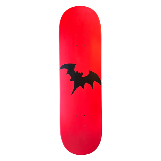 Stardust Full Bright Red / Matte Black Bat Deck 041 8.75" (Standard Cut)