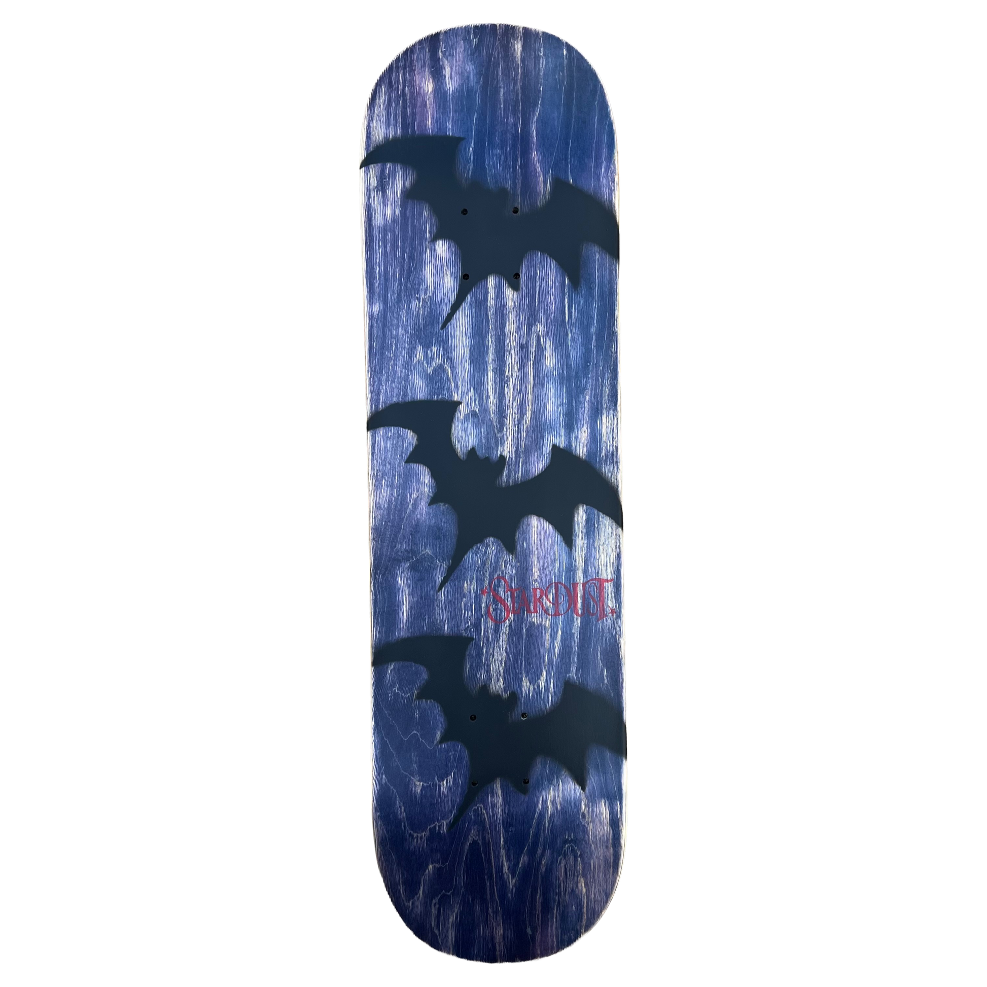 Stardust Tri-Bat Wanderlust Deck 048 8.25" (Full Cut) Purple Wash Veneer / Flat Black / Bright Red