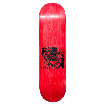 Stardust Dalinean Horse Deck 013 8.375" Red Veneer / Matte Black (Standard Cut)