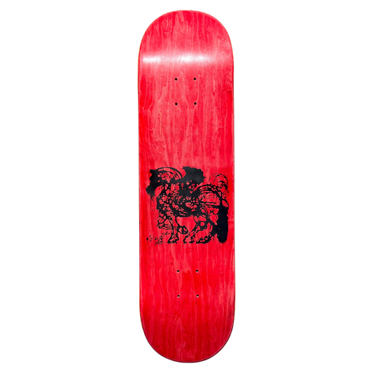 Stardust Dalinean Horse Deck 013 8.375" Red Veneer / Matte Black (Standard Cut)