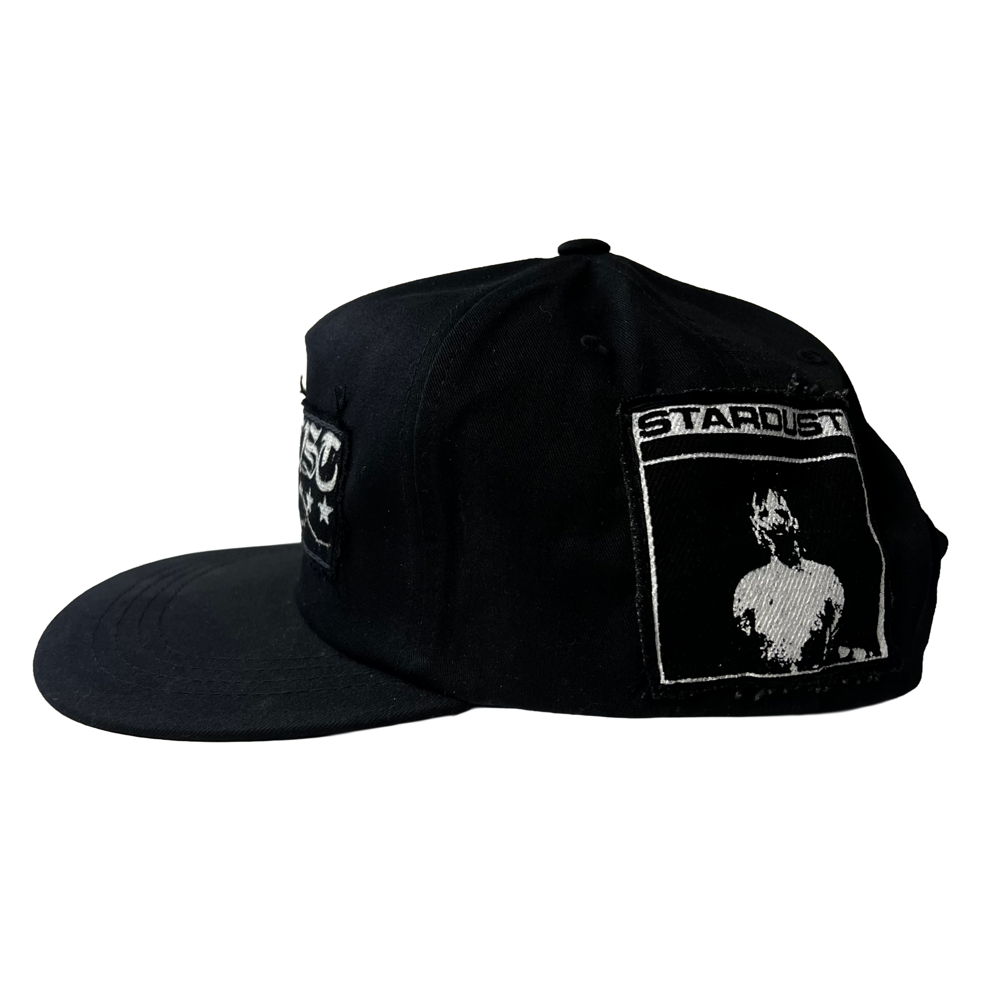 Stardust Patch Mash Ups Snapback Hat Blackletter 040 & Mask 023 Black / White