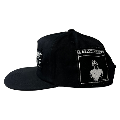 Stardust Patch Mash Ups Snapback Hat Blackletter 040 & Mask 023 Black / White