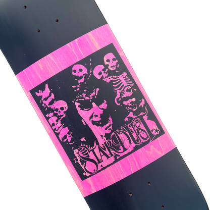 Stardust "Archaic Skulls" Deck 027 8.375" Matte Black / Pink Veneer / Matte Black (Standard Cut)