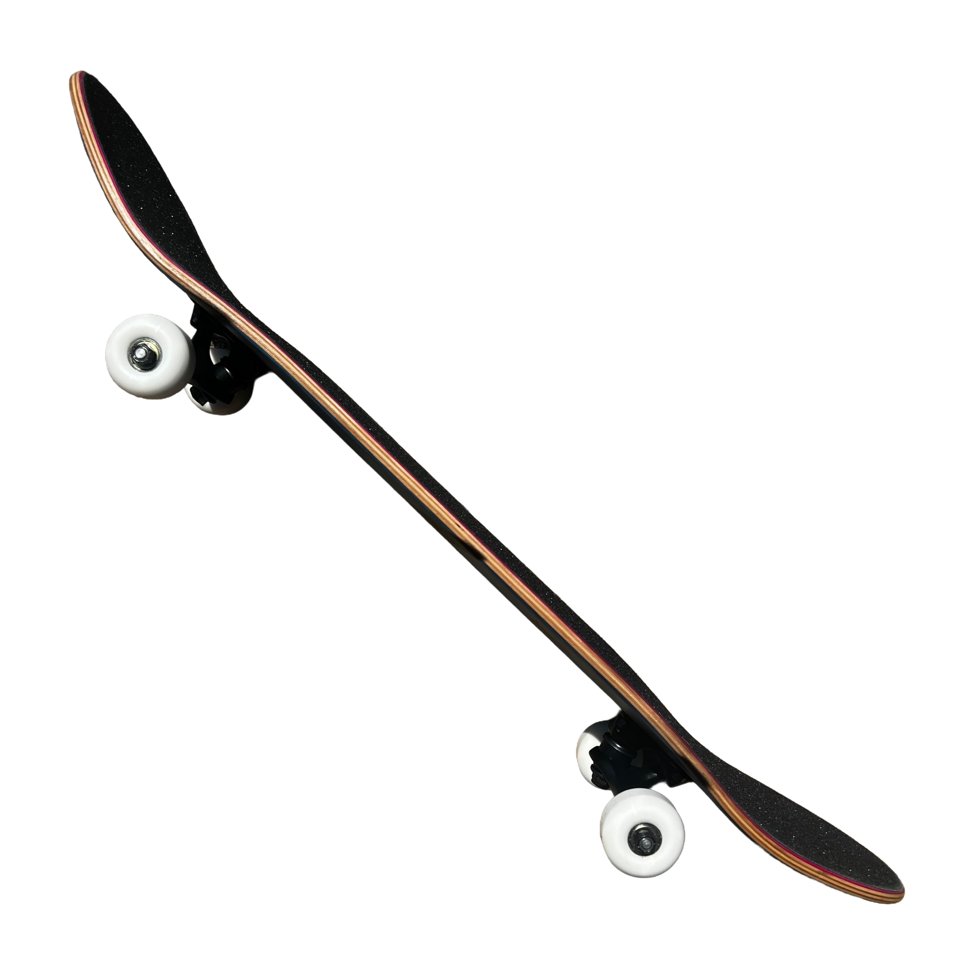 Stardust Skate Shop Tri-Bat Wanderlust Full Size Pre-Built Complete Entry Level Skateboard 8.25" x 32.0" Blue Veneer / Flat Black / Bright Red