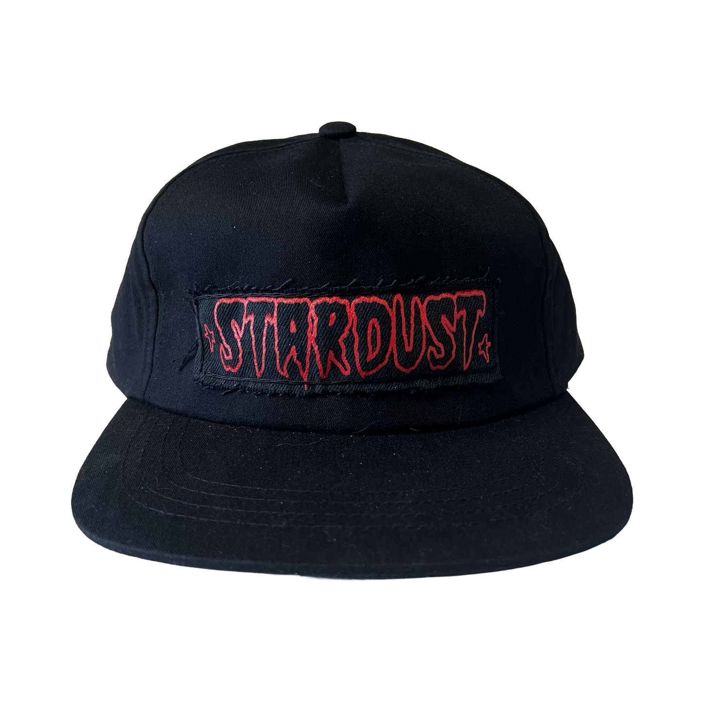 Stardust Patch Mash Ups Snapback Hat Cramps Text 044 & Devil Man 018 Black / Bright Red
