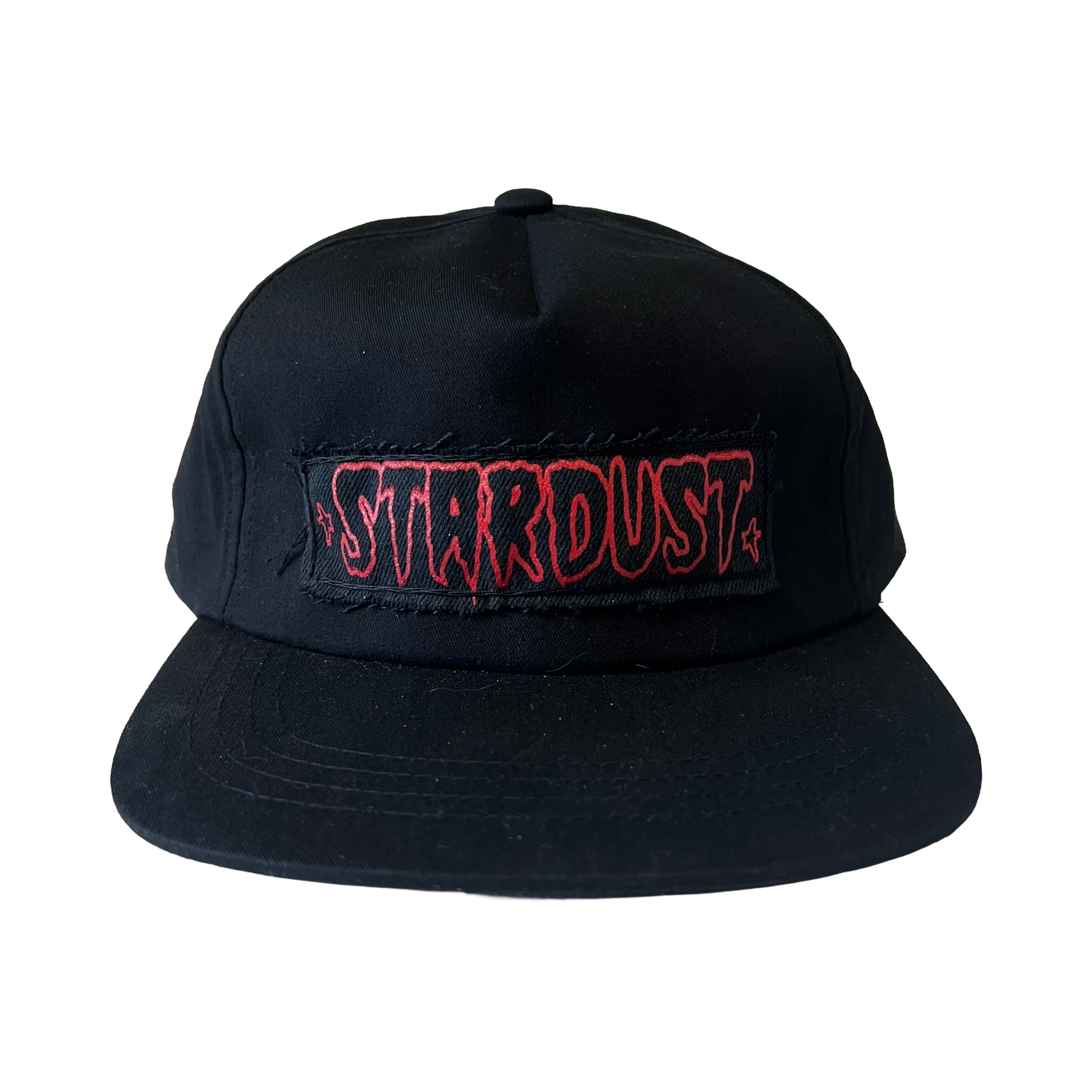 Stardust Patch Mash Ups Snapback Hat Cramps Text 044 & Devil Man 018 Black / Bright Red