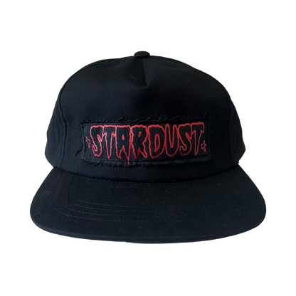 Stardust Patch Mash Ups Snapback Hat Cramps Text 044 & Devil Man 018 Black / Bright Red