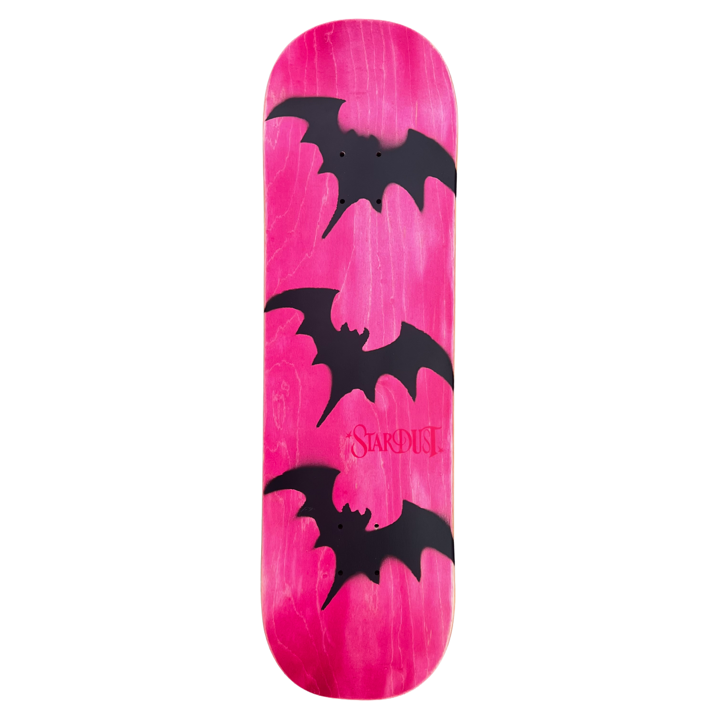 Stardust Tri-Bat Wanderlust Deck 048 8.75" (Full Cut) Pink Veneer / Flat Black / Bright Red