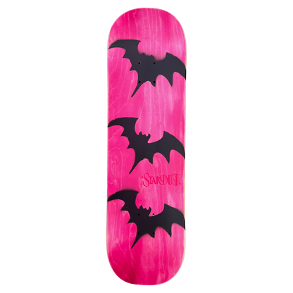Stardust Tri-Bat Wanderlust Deck 048 8.75" (Full Cut) Pink Veneer / Flat Black / Bright Red