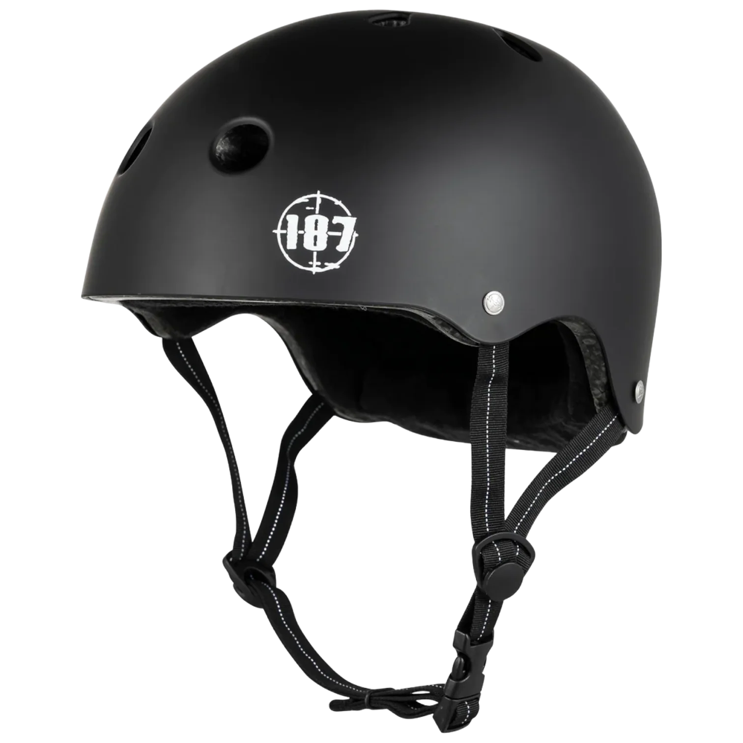 187 Killer Pads Low Pro Certified Skate Helmet Matte Black