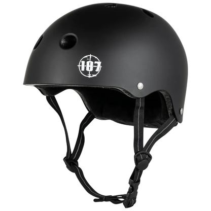 187 Killer Pads Low Pro Certified Skate Helmet Matte Black