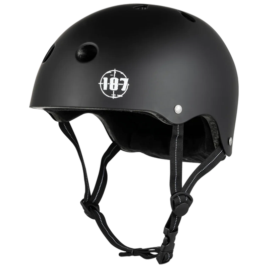 187 Killer Pads Low Pro Certified Skate Helmet Matte Black