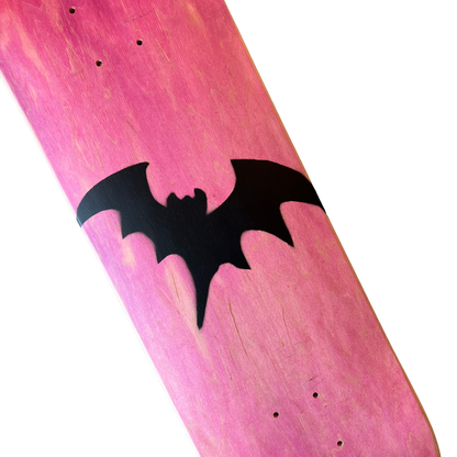 Stardust Pink Veneer / Matte Black Bat Deck 041 8.5" (Standard Cut)