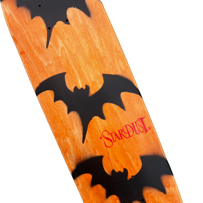 Stardust Tri-Bat Wanderlust Egg Shaped Deck 8.5" Orange Veneer / Flat Black / Bright Red