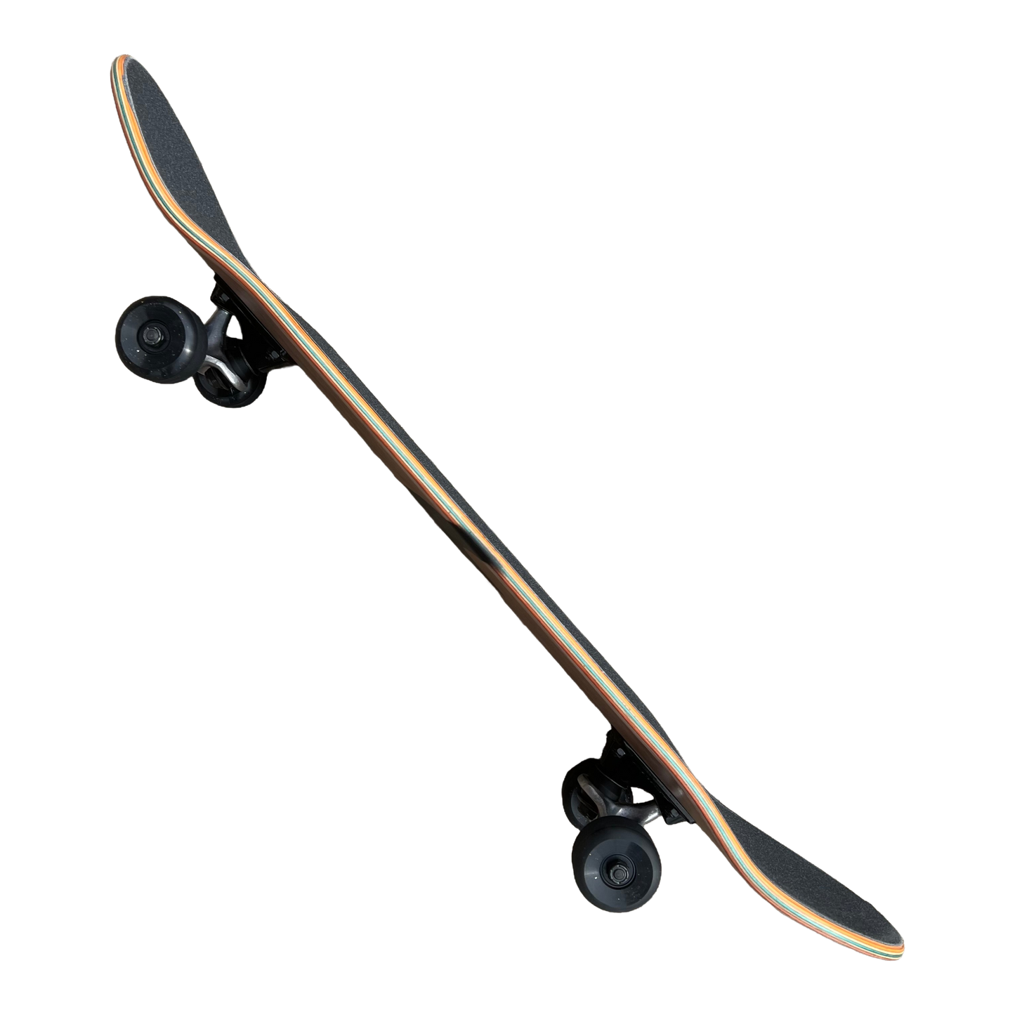 Stardust Skate Shop Brown Veneer / Matte Black Bat 041 Pre-Built Complete Entry Level Skateboard 8.125" x 31.8"