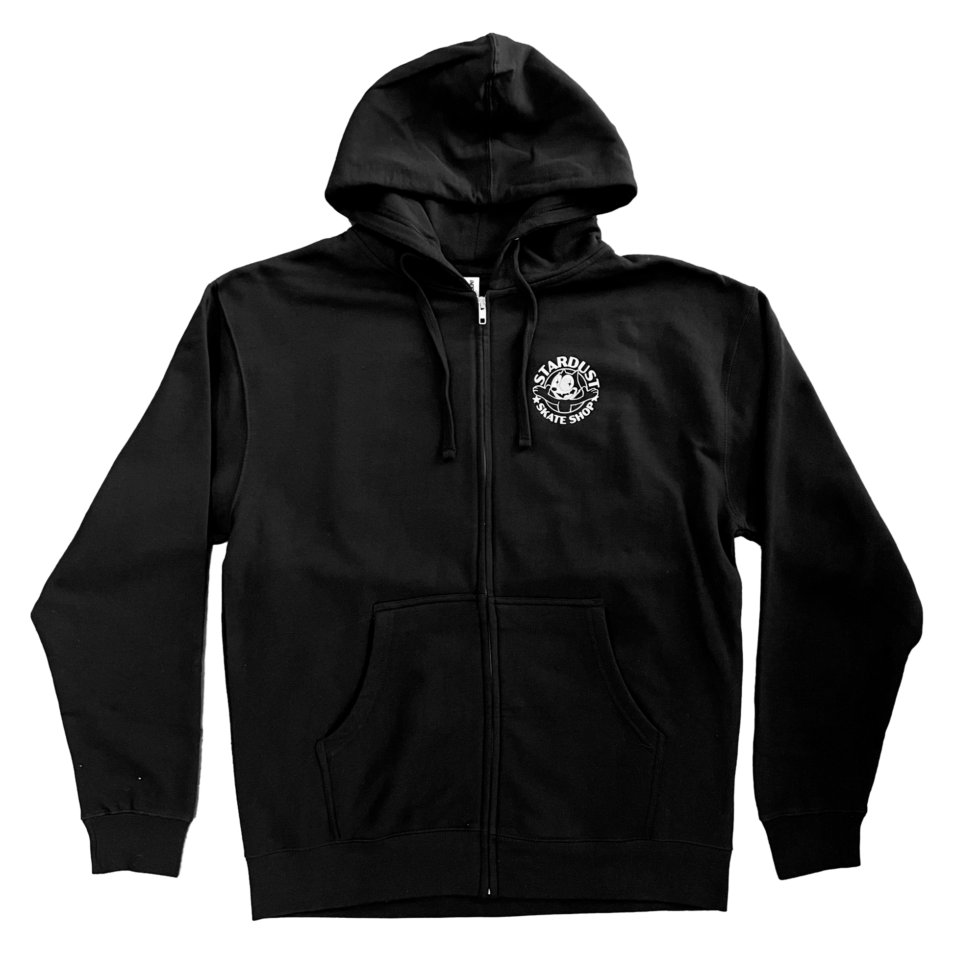 Stardust Skate Shop Felix Full Zip Up Hoody 012 Black / White
