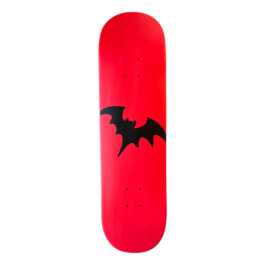 Stardust Full Bright Red / Matte Black Bat Deck 041 8.5" (Full Cut)