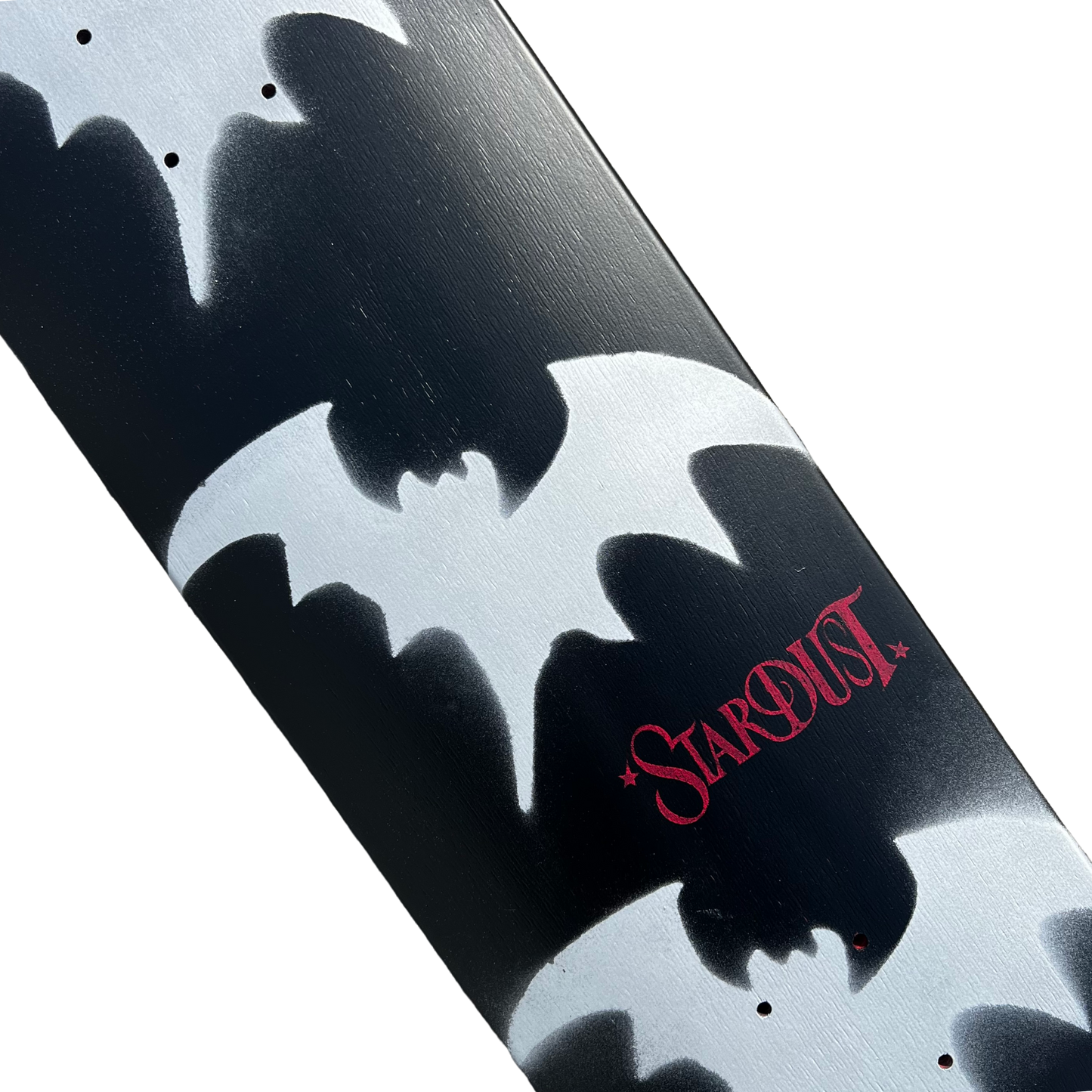 Stardust Tri-Bat Wanderlust Deck 048 8.5" (Full Cut) Gloss Black / Metallic Silver / Bright Red