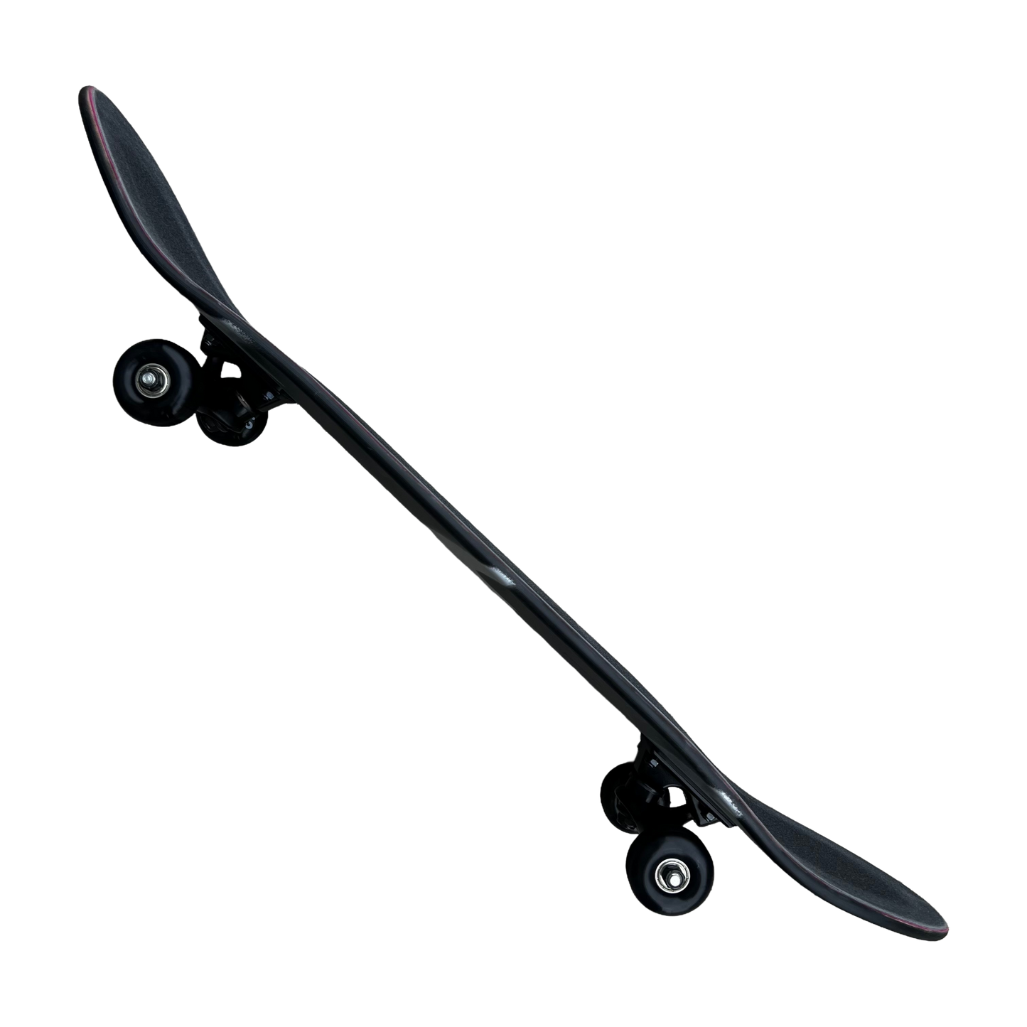 Stardust Skate Shop Tri-Bat Wanderlust Full Size Pre-Built Complete Entry Level Skateboard 8.25" x 32.0" Flat Black / Metallic Silver / Purple Shimmer