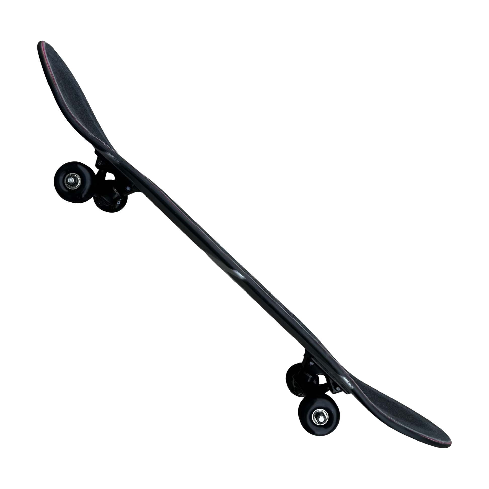 Stardust Skate Shop Tri-Bat Wanderlust Full Size Pre-Built Complete Entry Level Skateboard 8.25" x 32.0" Flat Black / Metallic Silver / Purple Shimmer