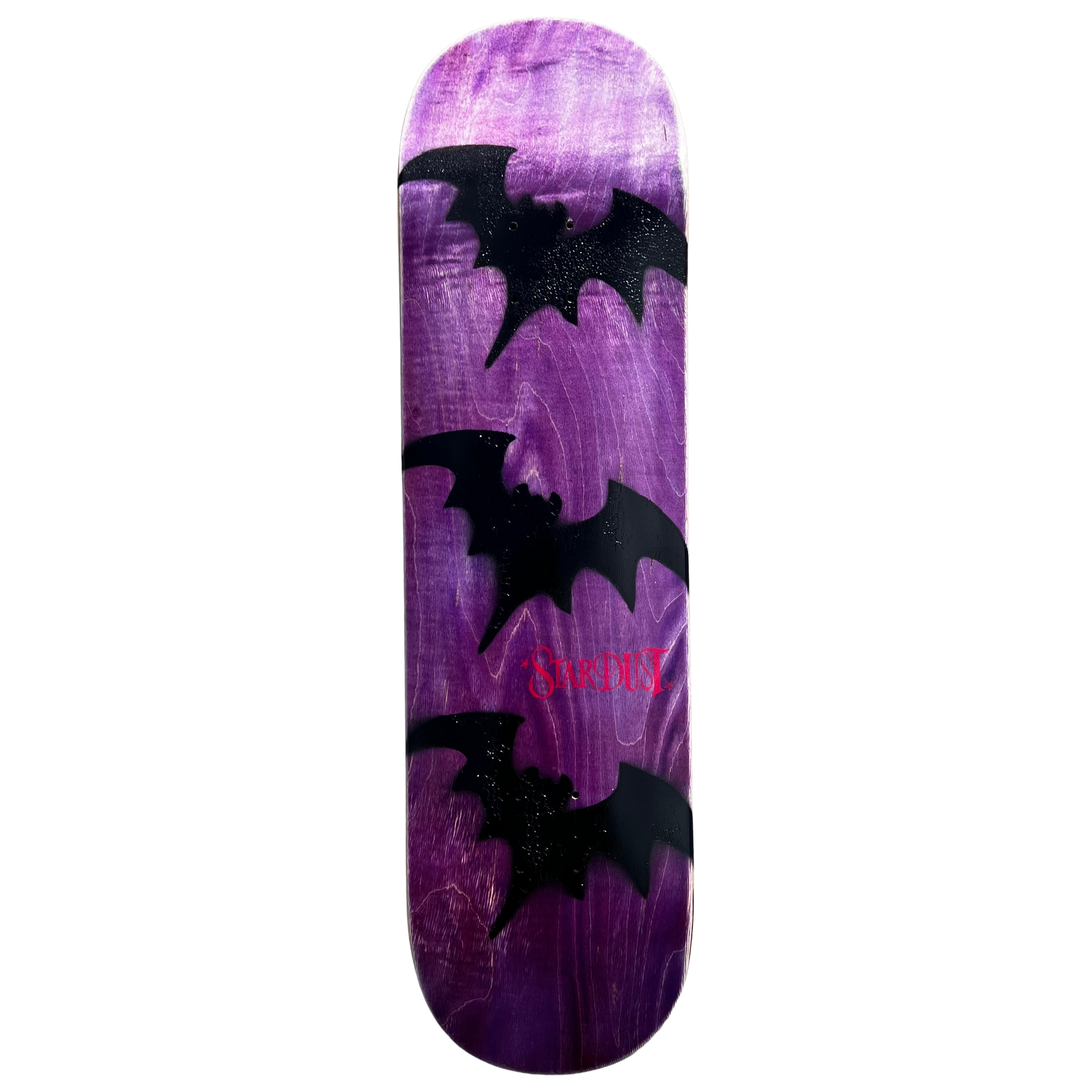 Stardust Tri-Bat Wanderlust Deck 048 8.375" (Full Cut) Purple Veneer / Flat Black / Bright Red