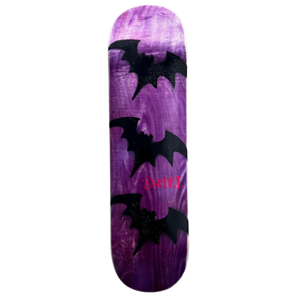 Stardust Tri-Bat Wanderlust Deck 048 8.375" (Full Cut) Purple Veneer / Flat Black / Bright Red