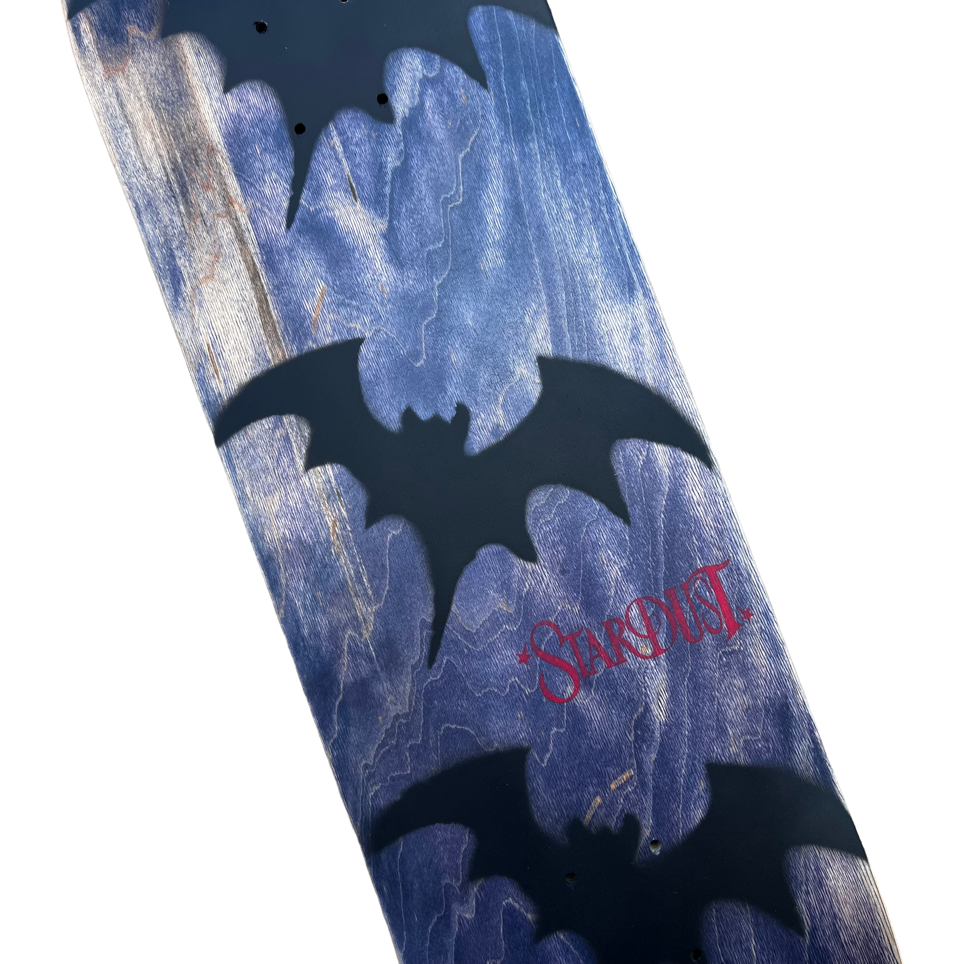 Stardust Tri-Bat Wanderlust Deck 048 8.75" (Standard Cut) Purple Wash Veneer / Flat Black / Bright Red