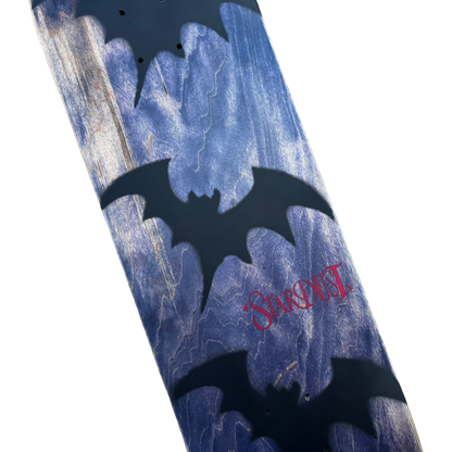 Stardust Tri-Bat Wanderlust Deck 048 8.75" (Standard Cut) Purple Wash Veneer / Flat Black / Bright Red