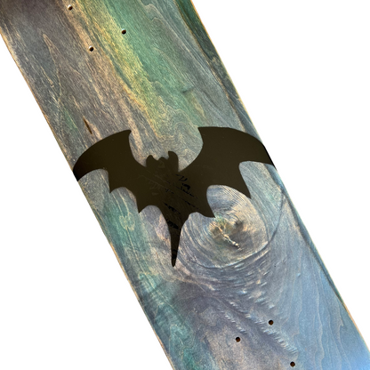 Stardust Blue Wash / Matte Black Bat Deck 041 8.375" (Full Cut)