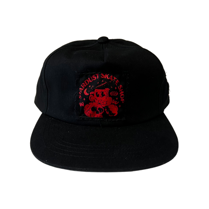 Stardust Patch Mash Ups Snapback Hat Raver 011 & Wanderlust II 022 Black / Bright Red