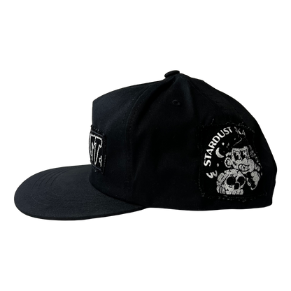 Stardust Patch Mash Ups Snapback Hat Cramps Text 044 & Raver 011 Black / White