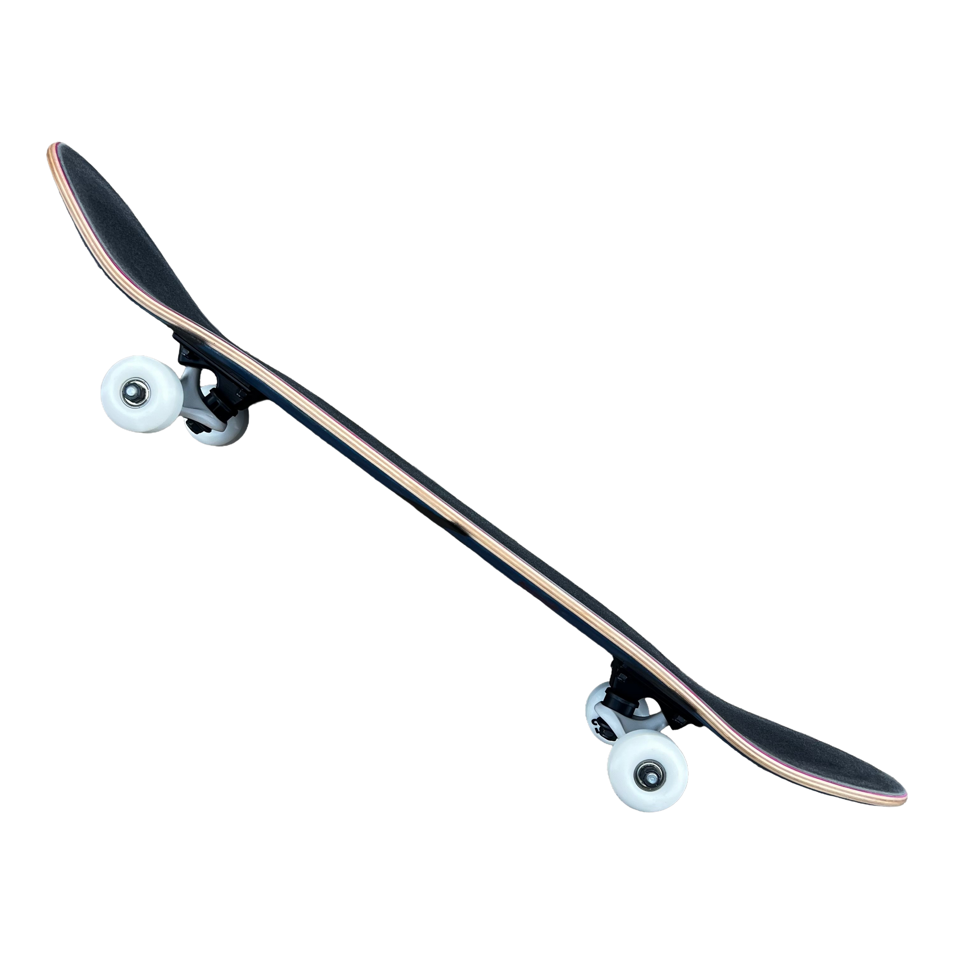 Stardust Skate Shop Tri-Bat Wanderlust Full Size Pre-Built Complete Entry Level Skateboard 8.25" x 32.0" Blue Veneer / Flat Black / Bright Red