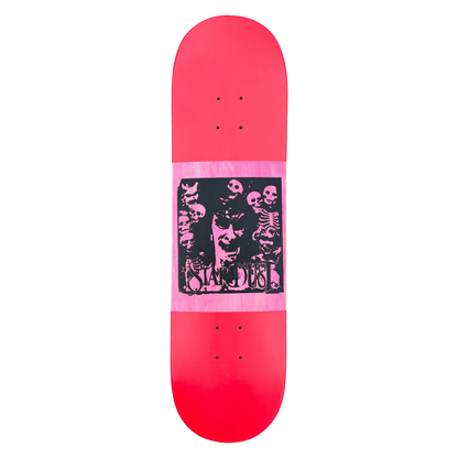 Stardust "Archaic Skulls" Deck 027 8.25" Bright Red / Pink Veneer / Matte Black (Standard Cut)