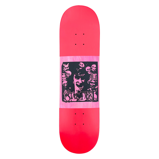 Stardust "Archaic Skulls" Deck 027 8.25" Bright Red / Pink Veneer / Matte Black (Standard Cut)