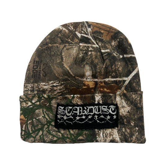 Stardust Patch Cuffed Beanie Blackletter 040 Realtree Edge Camo / Black / Metallic Silver