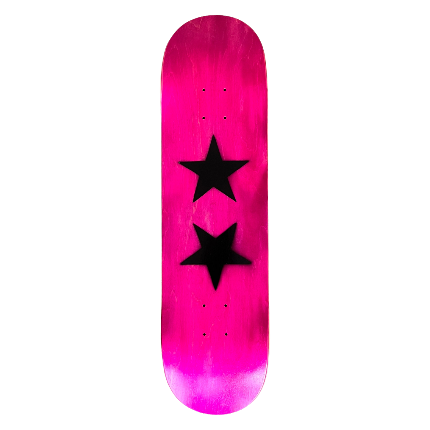Stardust Matte Black Stars Twin Tip Deck 8.25" Pink Veneer