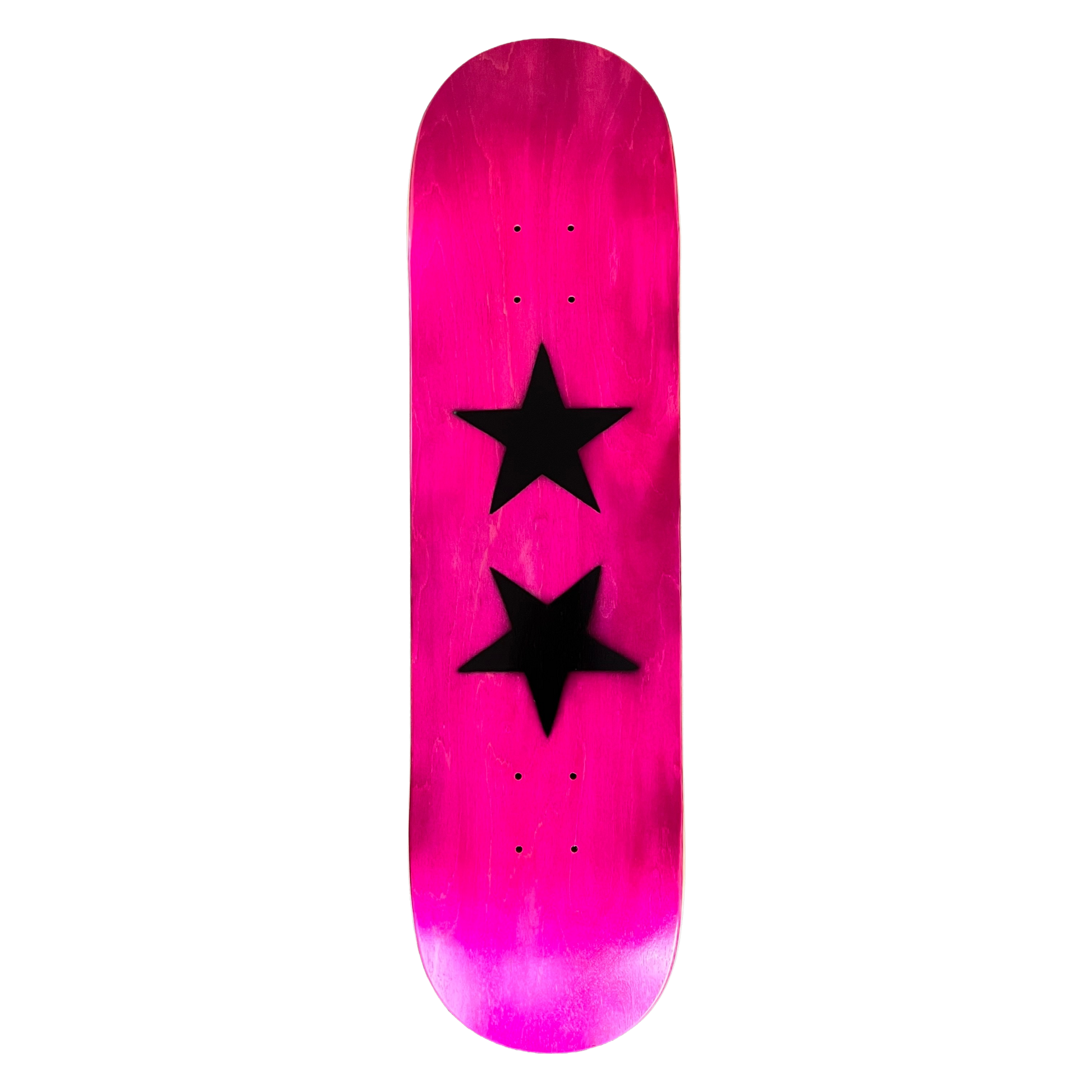 Stardust Matte Black Stars Twin Tip Deck 8.25" Pink Veneer