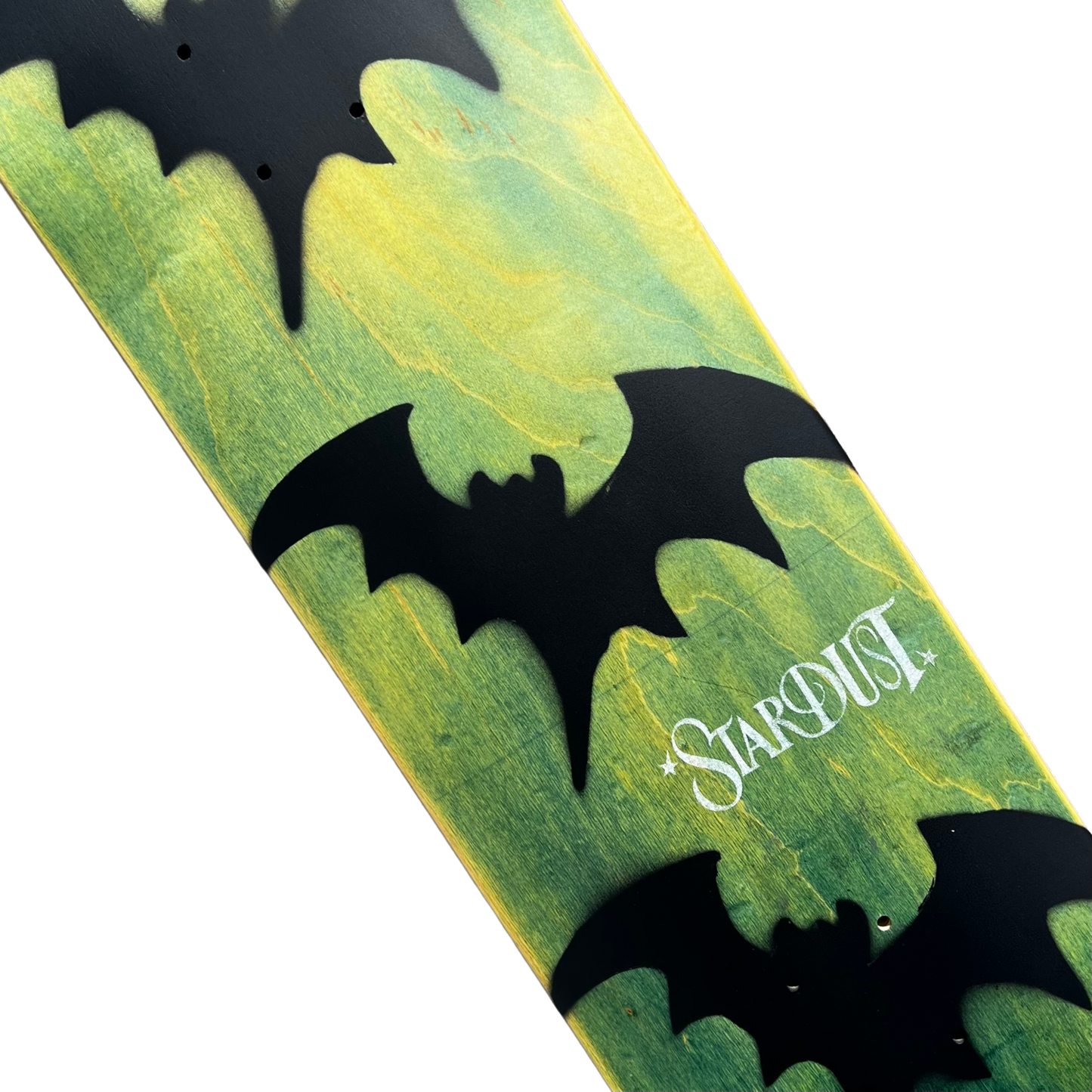Stardust Tri-Bat Wanderlust Deck 048 8.375" (Full Cut) Green Veneer / Flat Black / White