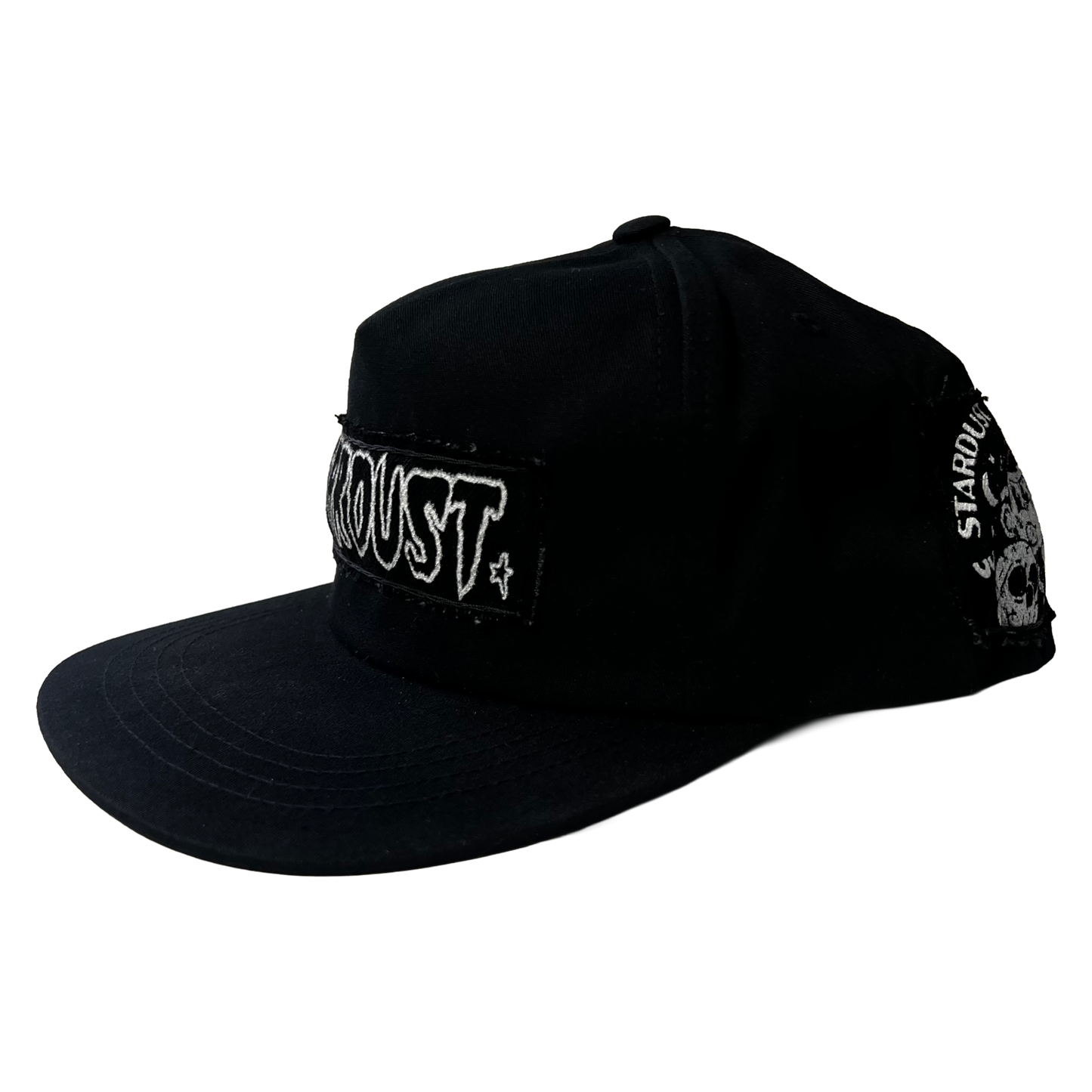 Stardust Patch Mash Ups Snapback Hat Cramps Text 044 & Raver 011 Black / White