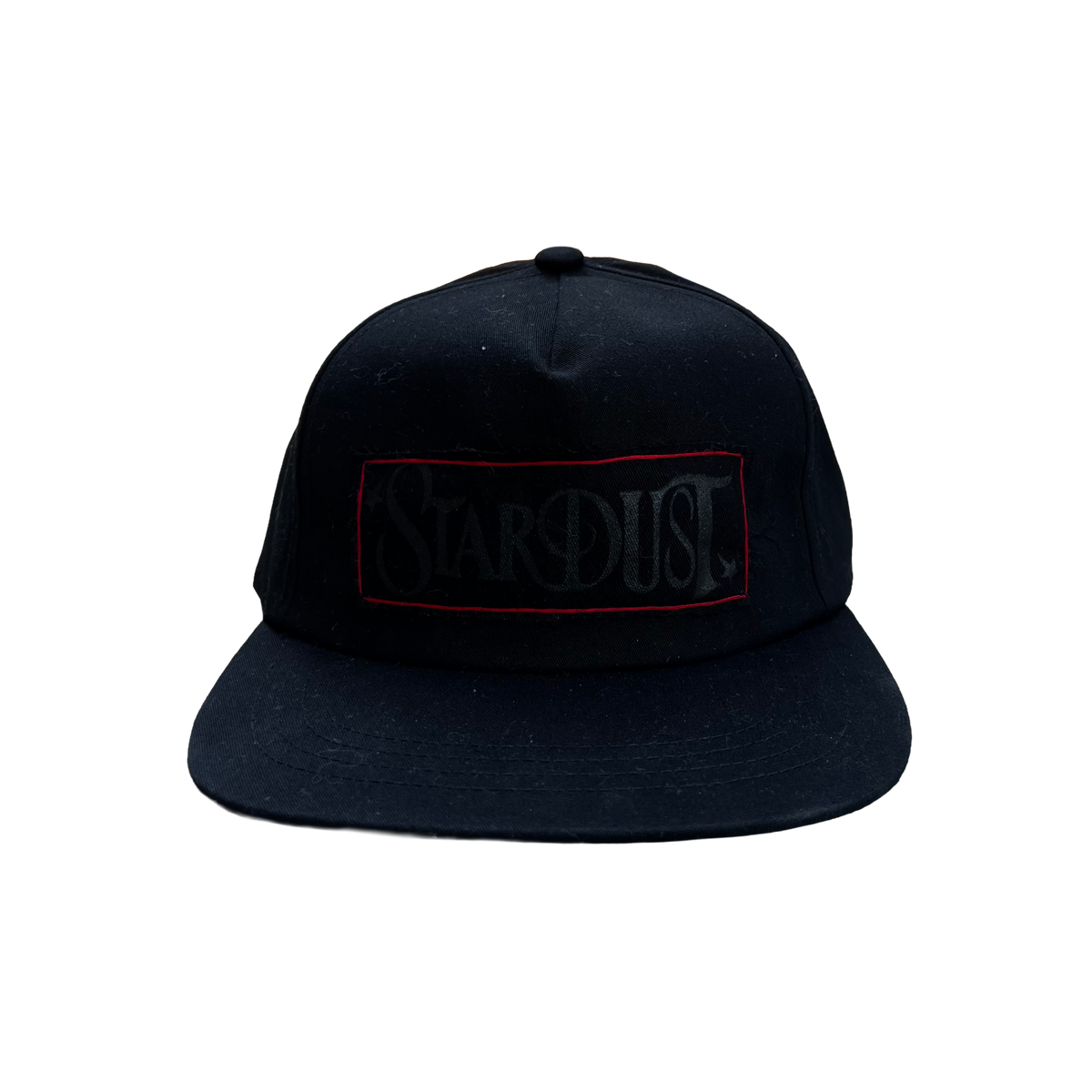 Stardust Patch Mash Ups Snapback Hat Wanderlust II 022 & Devil Man 018 Black / Black / Bright Red Stitching