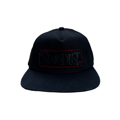 Stardust Patch Mash Ups Snapback Hat Wanderlust II 022 & Devil Man 018 Black / Black / Bright Red Stitching
