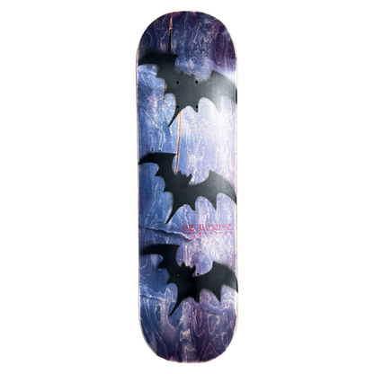 Stardust Tri-Bat Blackletter Deck 052 8.75" (Full Cut) Blue Wash Veneer / Flat Black / Bright Red