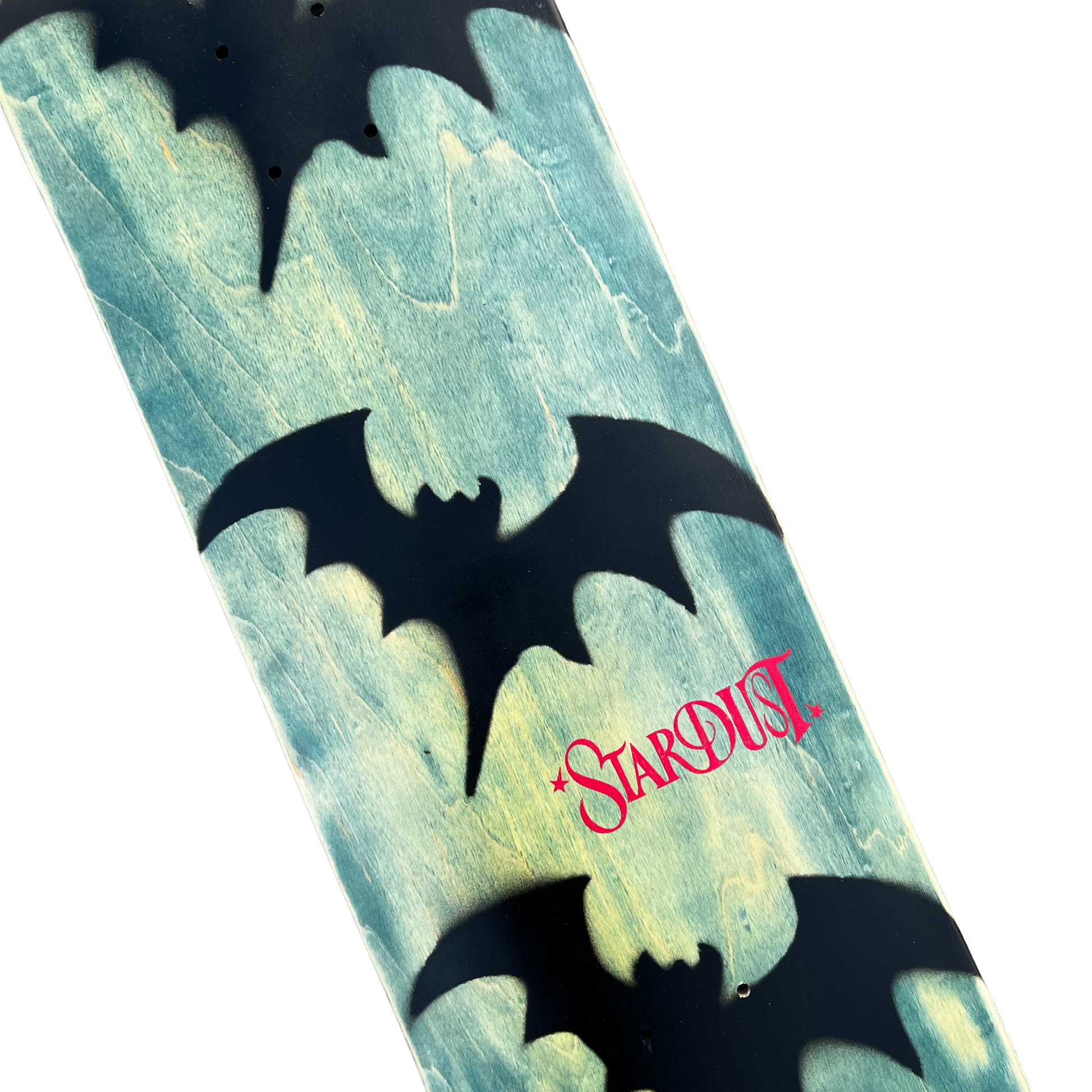 Stardust Tri-Bat Wanderlust Deck 048 8.75" (Full Cut) Teal Veneer / Flat Black / Bright Red