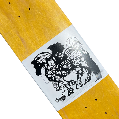 Stardust Dalinean Horse Deck 013 8.375" Yellow Veneer / White / Matte Black (Standard Cut)