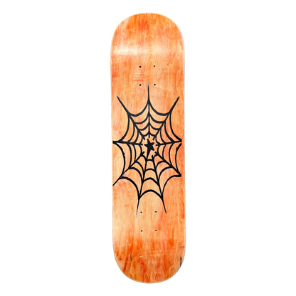 Stardust Spider Web Deck Orange Veneer / Matte Black Deck 042 8.375" (Full Cut)