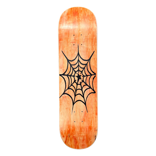 Stardust Spider Web Deck Orange Veneer / Matte Black Deck 042 8.375" (Full Cut)
