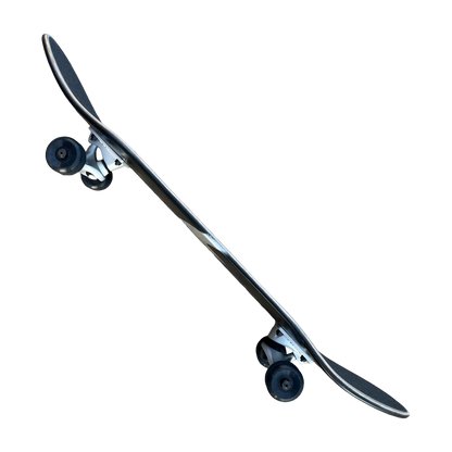 Stardust Skate Shop Matte Black / Metallic Silver Bat 041 Pre-Built Complete Entry Level Skateboard 8.0" x 31.7"